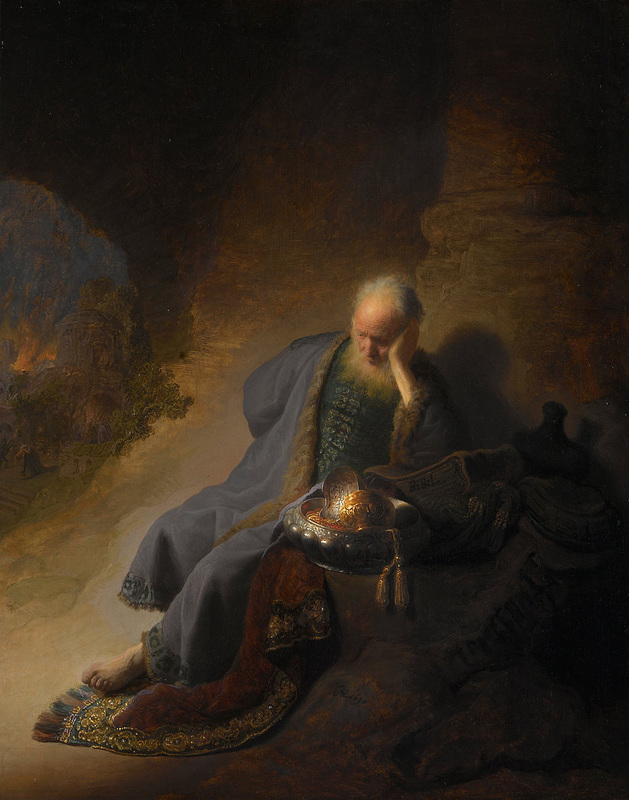 Bild Jeremiah lamenting over Jerusalem by Rembrant